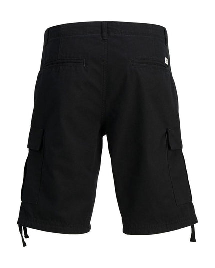 Jack Jones Black Cotton Bermuda Shorts