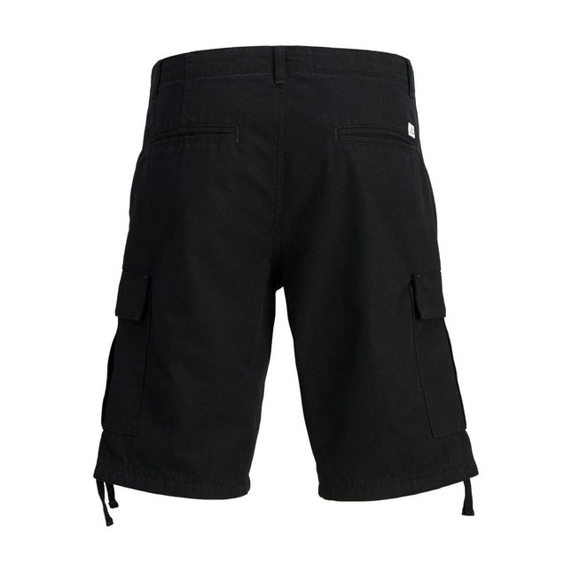 Jack Jones Black Cotton Bermuda Shorts