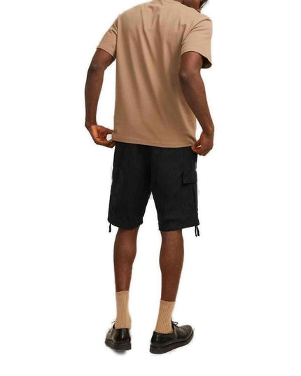 Jack Jones Black Cotton Bermuda Shorts