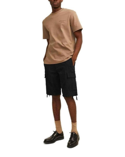 Jack Jones Black Cotton Bermuda Shorts