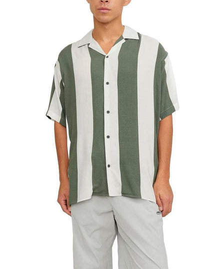 Jack Jones Green Viscose Shortsleeve Shirt