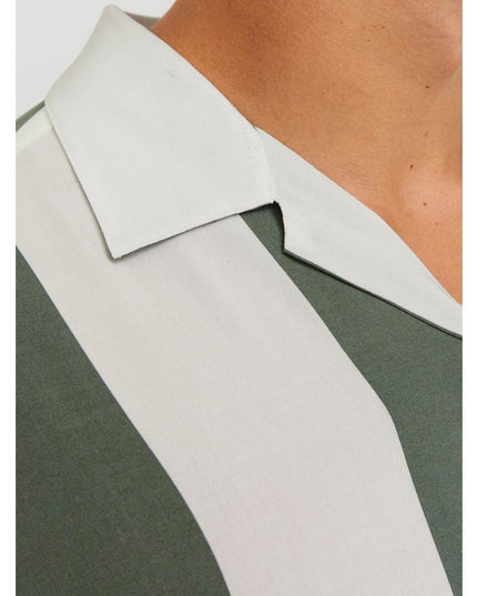 Jack Jones Green Viscose Shortsleeve Shirt