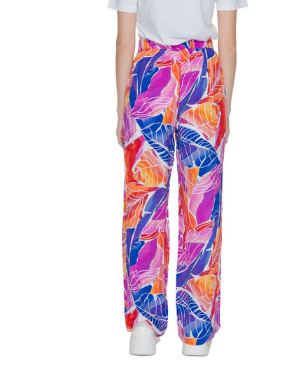 Vila Clothes Multicolor Viscose Pant