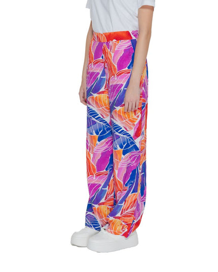 Vila Clothes Multicolor Viscose Pant