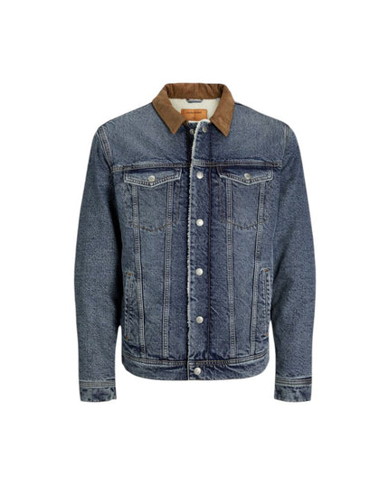 Jack Jones Blue Cotton Denim Jacket