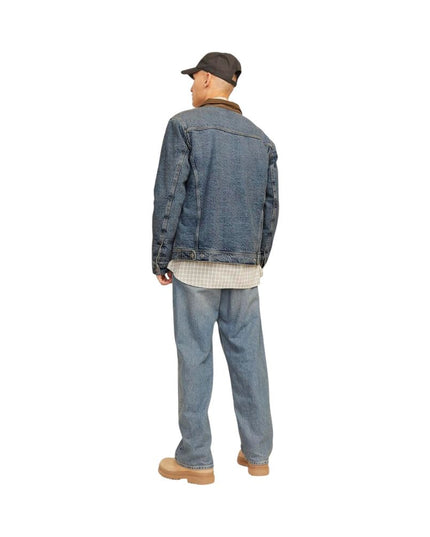 Jack Jones Blue Cotton Denim Jacket
