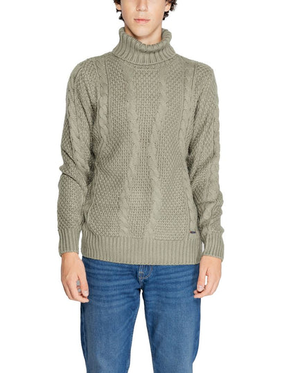 Gianni Lupo Green Polyester Turtleneck