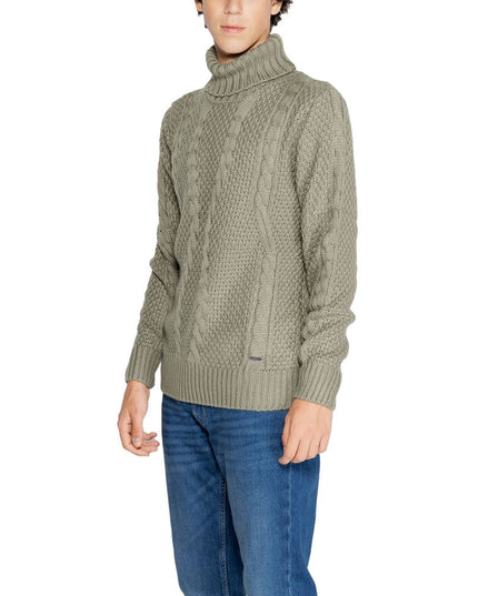 Gianni Lupo Green Polyester Turtleneck