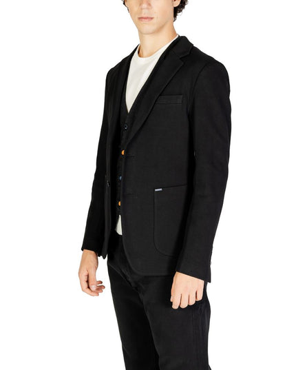 Gianni Lupo Black Cotton Blazer