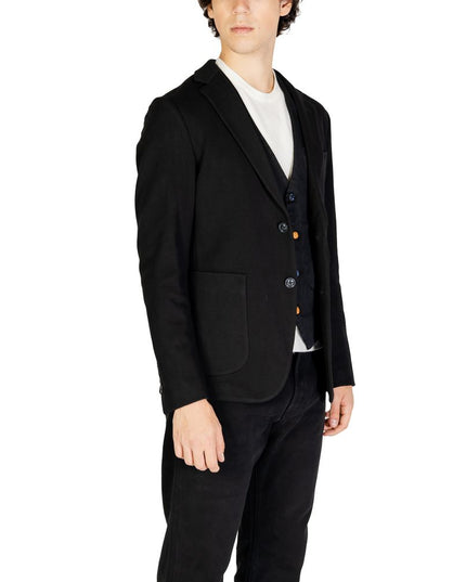 Gianni Lupo Black Cotton Blazer