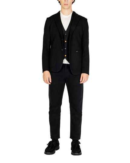 Gianni Lupo Black Cotton Blazer