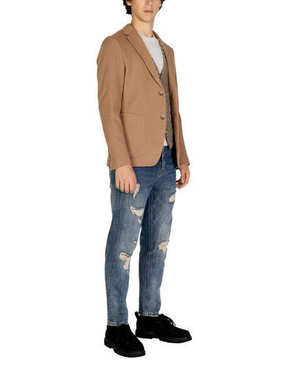 Gianni Lupo Beige Cotton Blazer