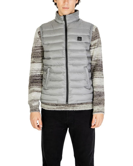 Gianni Lupo Gray Polyamide Sleveless Jacket