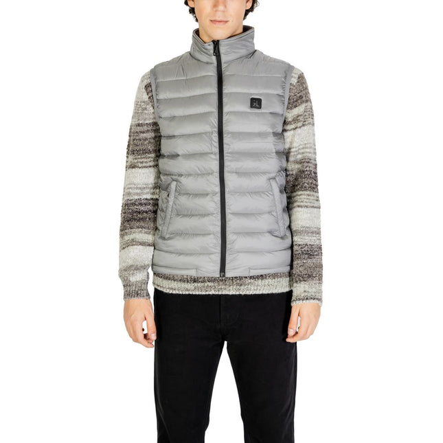Gianni Lupo Gray Polyamide Sleveless Jacket