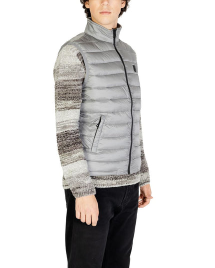 Gianni Lupo Gray Polyamide Sleveless Jacket