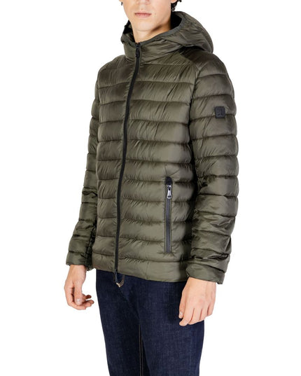 Gianni Lupo Green Polyamide Coat