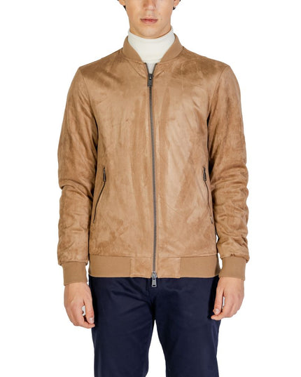 Gianni Lupo Beige Polyester Bomber