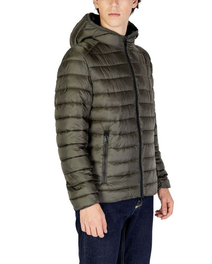 Gianni Lupo Green Polyamide Coat