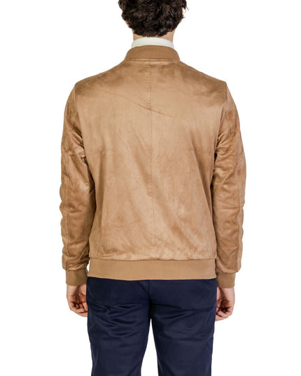 Gianni Lupo Beige Polyester Bomber