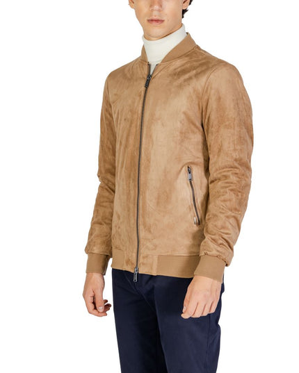 Gianni Lupo Beige Polyester Bomber