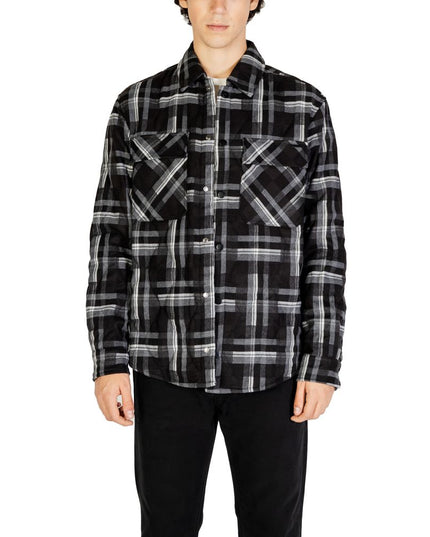 Gianni Lupo Black Polyester Coat