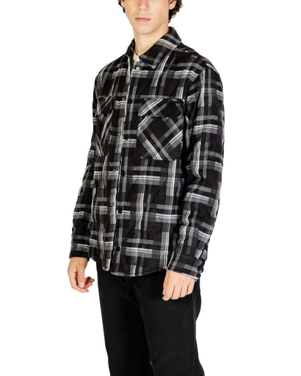 Gianni Lupo Black Polyester Coat