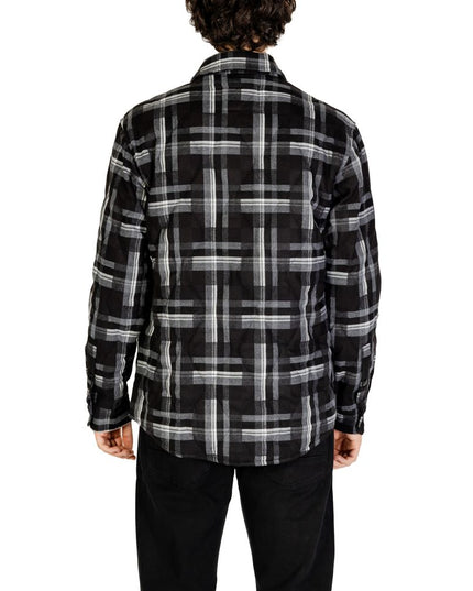 Gianni Lupo Black Polyester Coat