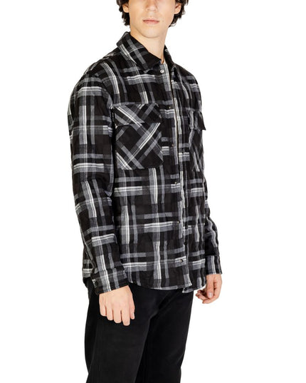 Gianni Lupo Black Polyester Coat