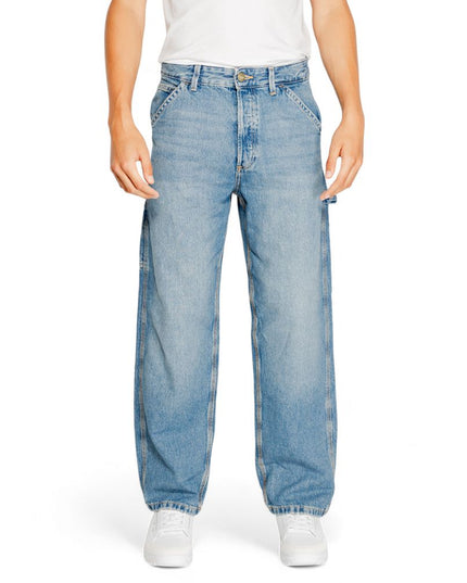 Jack Jones Blue Cotton Relaxed Fit Jeans