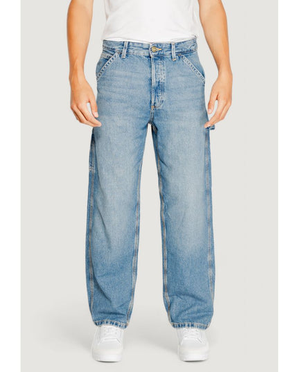 Jack Jones Blue Cotton Relaxed Fit Jeans