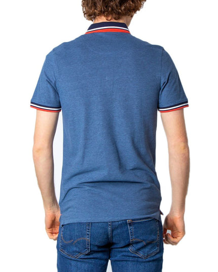 Jack Jones Blue Cotton Polo Shirt