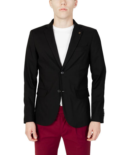 Gianni Lupo Black Cotton Blazer