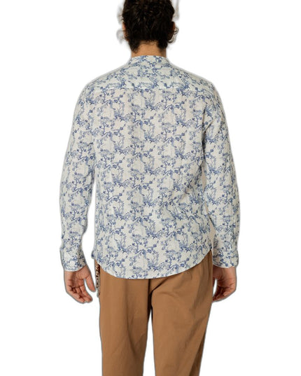 Gianni Lupo Blue Linen Shirt