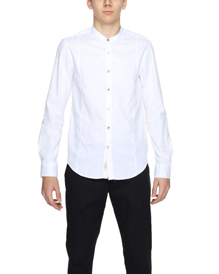 Gianni Lupo White Cotton Dress Shirt