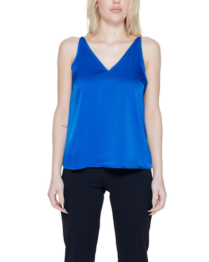 Vila Clothes Blue Polyester Top