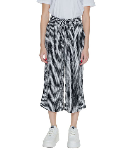 Only Black Viscose Cropped Pants