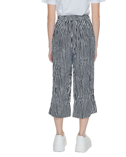 Only Black Viscose Cropped Pants