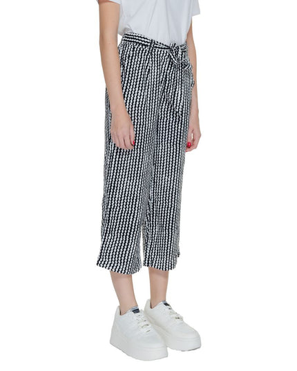 Only Black Viscose Cropped Pants