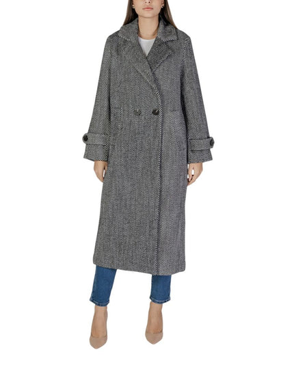 Vila Clothes Black Polyester Coat