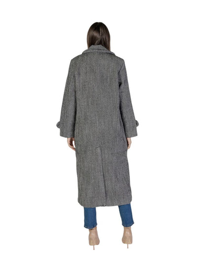 Vila Clothes Black Polyester Coat