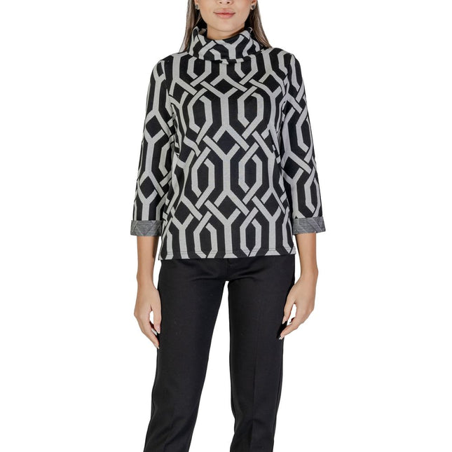 Street One Black Polyester Sweatshirt