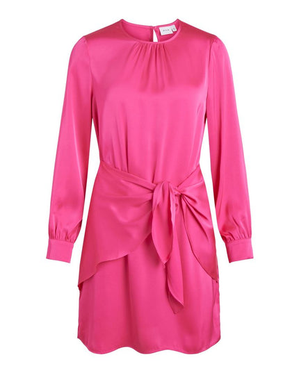 Vila Clothes Pink Polyester Short Dress