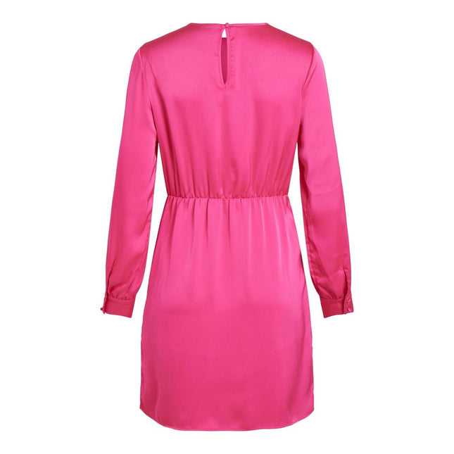 Vila Clothes Pink Polyester Short Dress