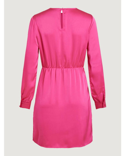 Vila Clothes Pink Polyester Short Dress