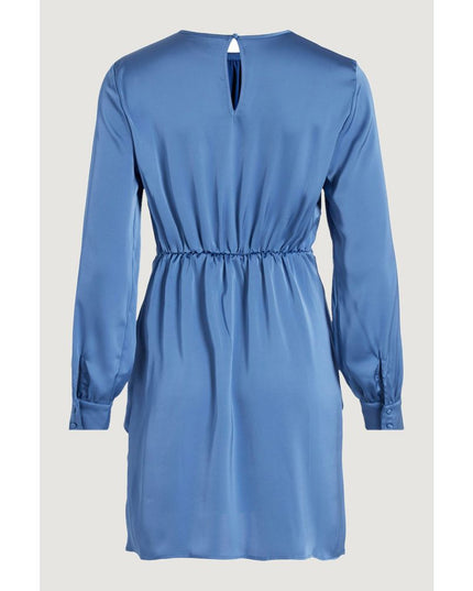 Vila Clothes Blue Recycled Polyester Short Dress