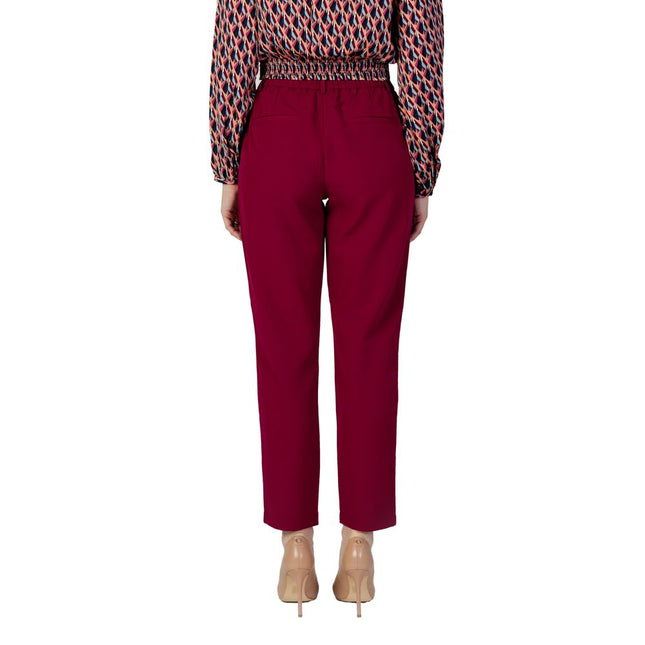Vila Clothes Bordeaux Polyester Pant