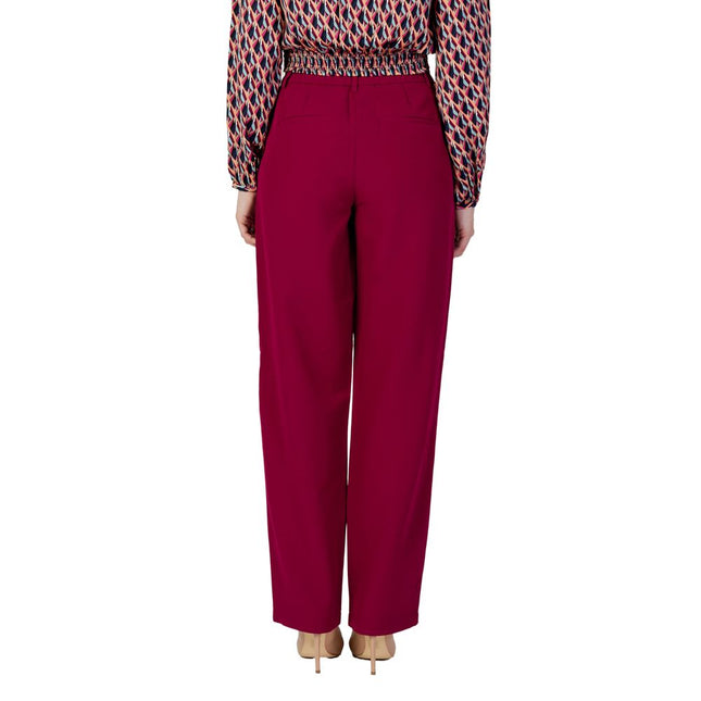 Vila Clothes Bordeaux Polyester Pant