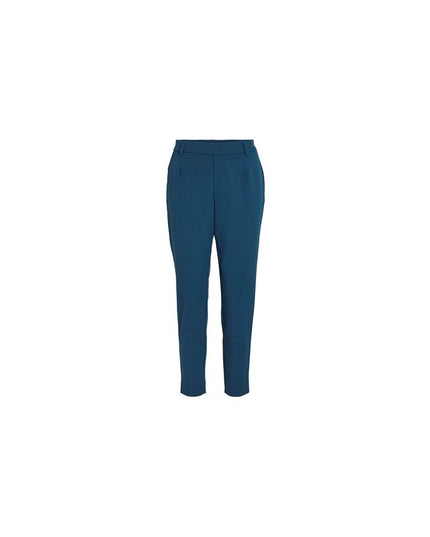 Vila Clothes Blue Polyester Pants