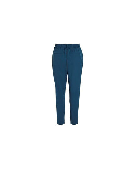 Vila Clothes Blue Polyester Pants