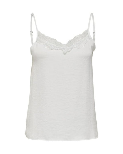 Jacqueline De Yong White Polyester Tank Tops